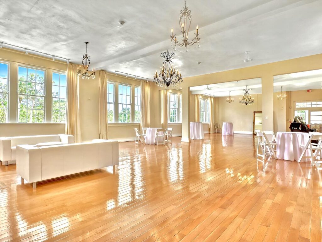 interior of the banyan estate banquet hall