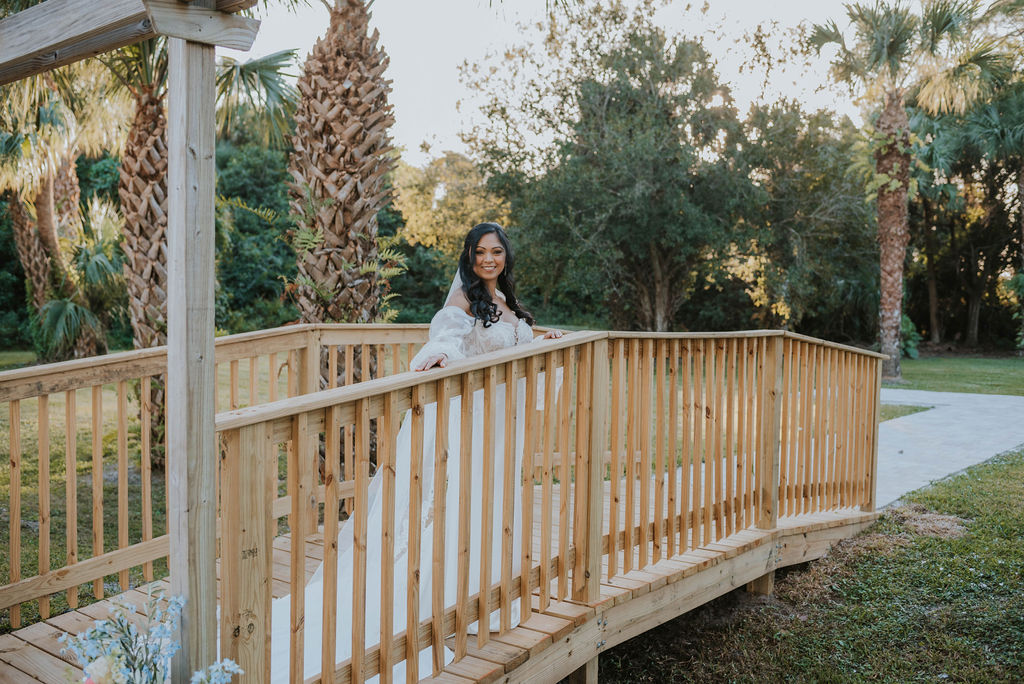 bride on bridge