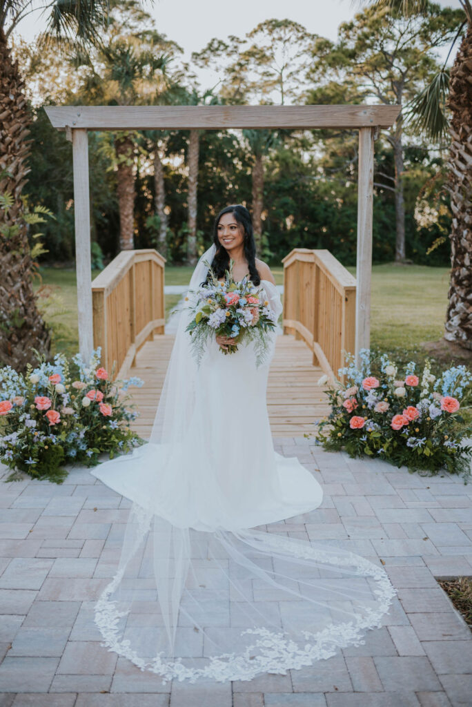 the banyan estate outdoor wedding bride