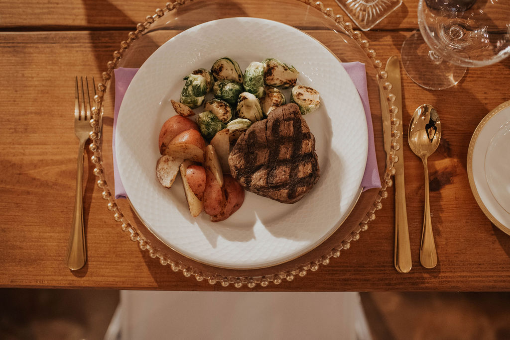 steak dinner for wedding reception